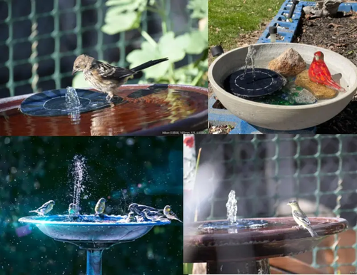 16cm Floating Solar Powered Fountain Pump Kit, Outdoor Solar Water Fountain for Garden Pond Bird‑Bath