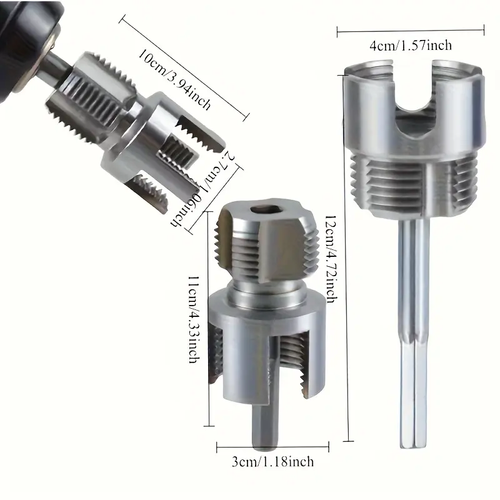 3 Piece Heavy Duty Alloy Pipe Threading Tool Set 1 2 inch 3 4 inch 1 inch Internal External Threads Electric Drill Compatible PVC Plastic Pipe Threader Ideal for DIY and Professional Plumbing Installations Compatible with PVC PPR and MPP Pipes home essentials