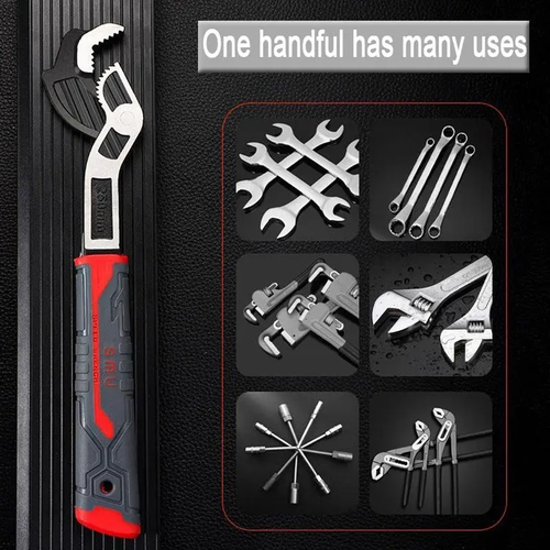 Multifunctional Self Locking Wrench Multi Model Flexible Pipe Wrench Quick Opening For Water Heating Pipes Single 12 Inch Heavy Duty Adjustable Maintenance Hand Tool