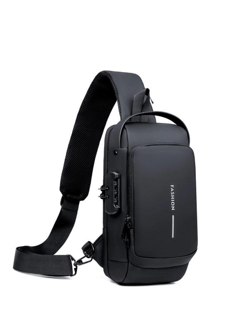 Men's Shoulder Crossbody Bag, Waterproof Belt Bag, Multi-Functional Chest Pack with Password Security, Water-Resistant, Adjustable Strap, Casual Daily Accessory