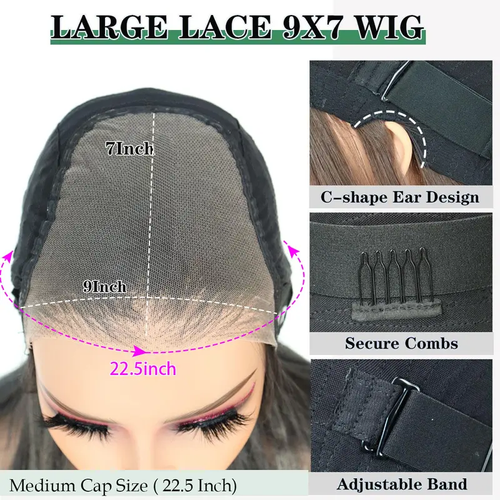 9×7 Glueless Layer‑Cut Straight Lace Wig｜Wear‑and‑Go Pre‑Plucked