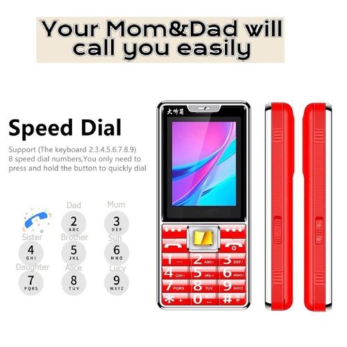 Mini Portable 2.4 Inch X1 Elder Phone, 4800mAh Battery, 21 Keys, Support Torch, FM, MP3, GSM, Dual SIM