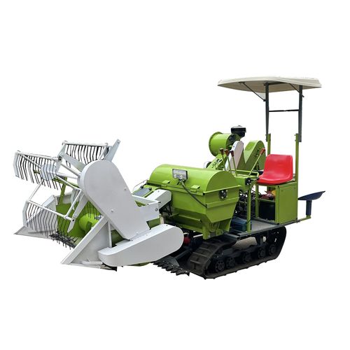 Chinese Farm Mini Combine Harvester Rice Paddy Rubber Track Combine Harvester Rice Harvester