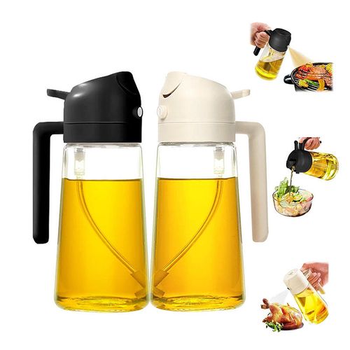 High Quality 470ml Mist Nozzle Oil Sprayer 2 in 1 Olive Oil Dispenser Sprayer Bottle for Cooking