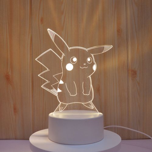 Hot Sale 3d Illusion Night Light Base Pikachu Night Light