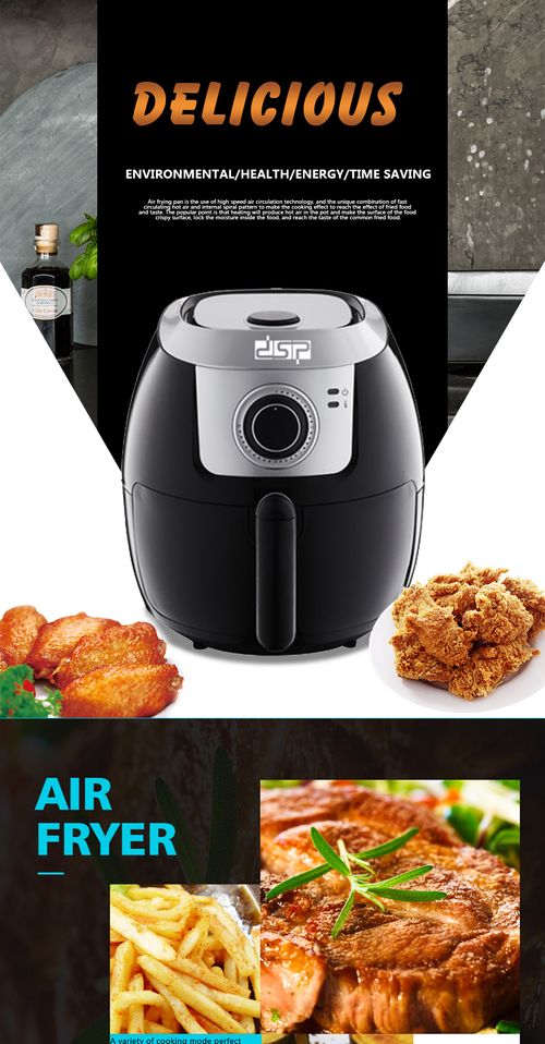 DSP 2022 Mechanical 5 Liter 1800 w Air Fryer Healthy Oil-Free Cooking Fryer Home Air Fryer