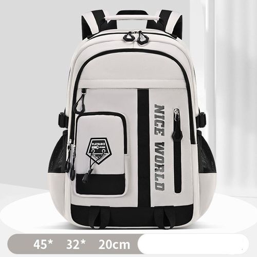 2025 New Leisure School Bag Students High School Backpack Large Capacity Easy Storage Anti-Splash Light Bag