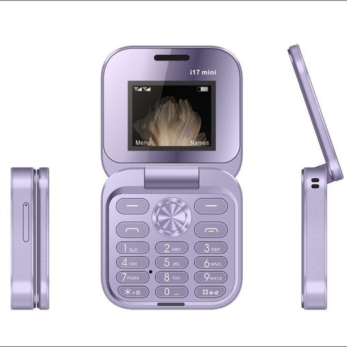 Hot Sales Cheapest Mini Phone I17min Dual SIM Card Fold Mobile Phone 2G Network Video Player Mini Size Folding Feature Phone