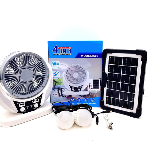 🌟6 Inch Rechargeable Solar LED Table Fan for Home & Outdoor