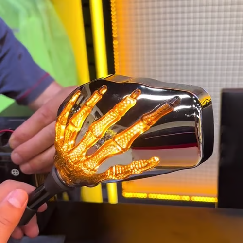 LED ghost claw rearview mirror