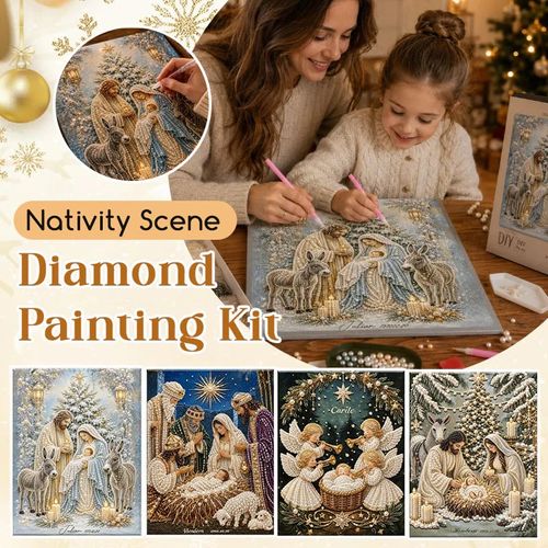 🎄 LAST DAY 49% OFF –🌟 Nativity Scene Diamond Painting Kit
