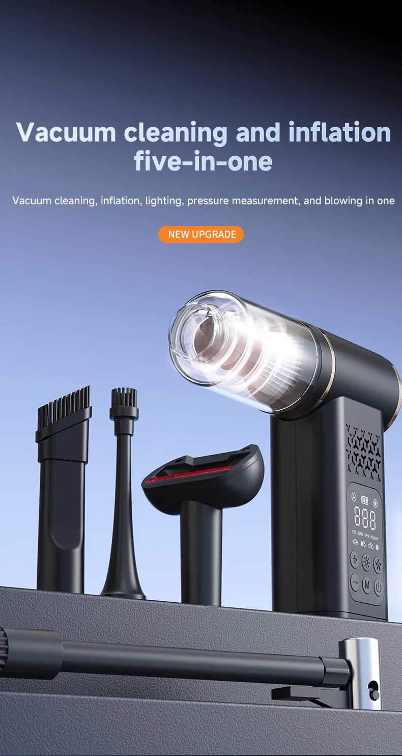 AirVac Pro 5-in-1 Cordless Car Vacuum + Tire Inflator