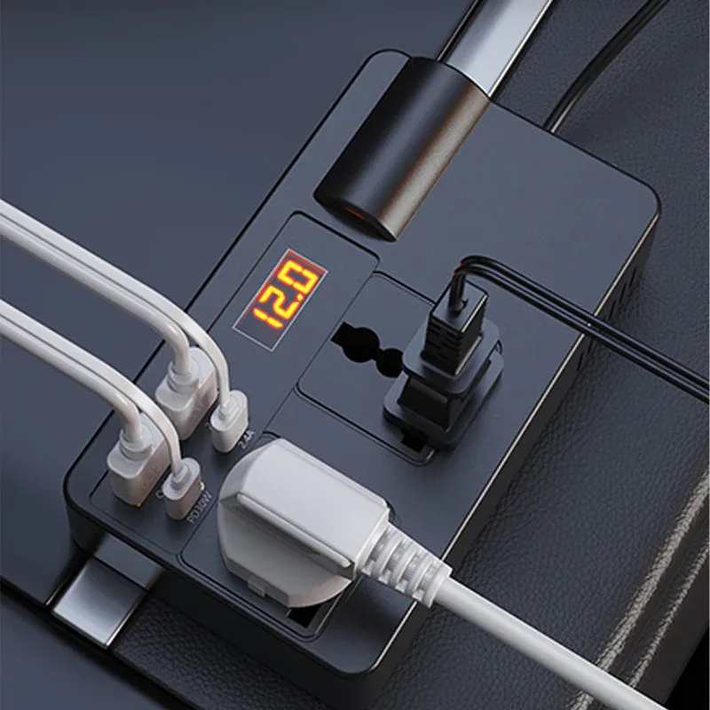 🔥2026 New Arrivals: 55% Off for Limited Time!🔥🔋Portable Car Inverter 12V 24V to 220V with Digital Display