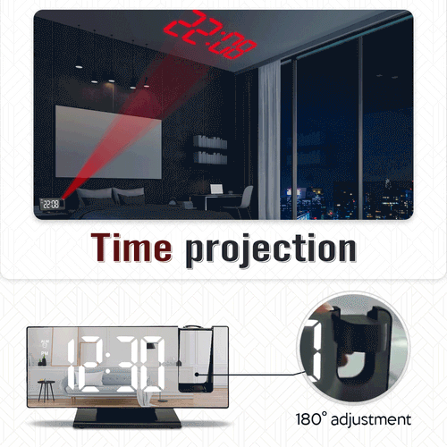 Large screen projection alarm clock