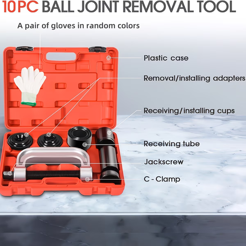 10pcs Set of Heavy-duty Ball Head Press and U-coupler Disassembly Tool for Car Maintenance Tools