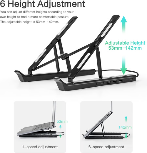 Expansion dock usb desktop laptop holder