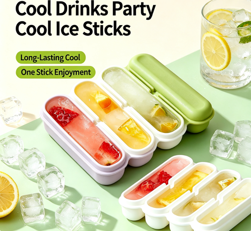 Silicone Ice Cube Tray — Food-Grade Flexible Mold for Ice, Popsicles & Chocolate