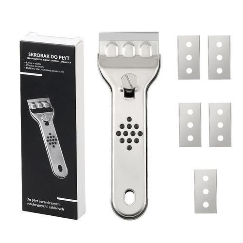 Multifunctional stainless steel cleaning scraper for tiles, walls, and floors
