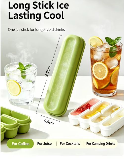 Silicone Ice Cube Tray — Food-Grade Flexible Mold for Ice, Popsicles & Chocolate