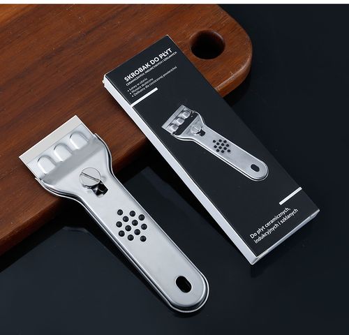 Multifunctional stainless steel cleaning scraper for tiles, walls, and floors