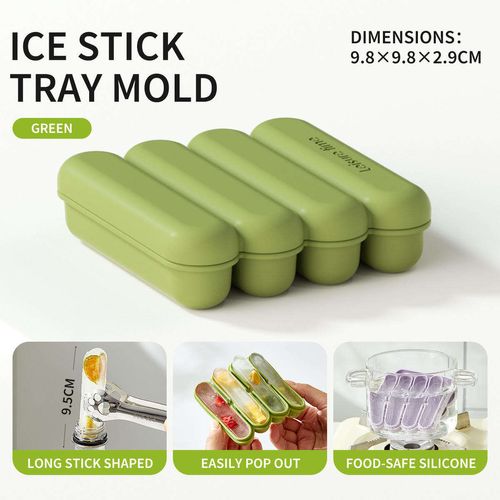 Silicone Ice Cube Tray — Food-Grade Flexible Mold for Ice, Popsicles & Chocolate