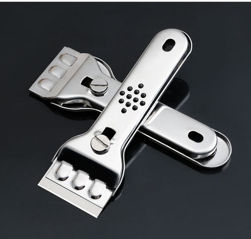 Multifunctional stainless steel cleaning scraper for tiles, walls, and floors