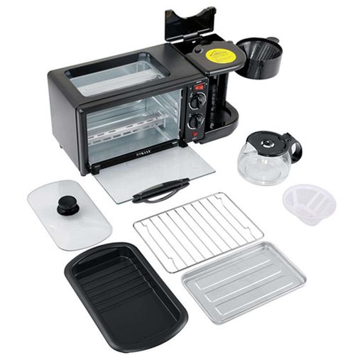 2026 New Hot-Selling 3-in-1 Breakfast Station Microwave Oven, Toaster, Coffee Maker, and Warmer