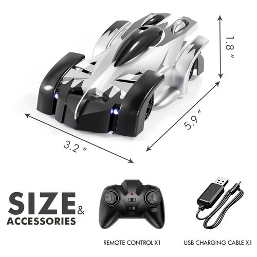 New Zero-Gravity Charging Remote-Controlled Car 360-Degree Rotation Stunt Car Wall-Climbing Toy with Headlights Children's Remote Control