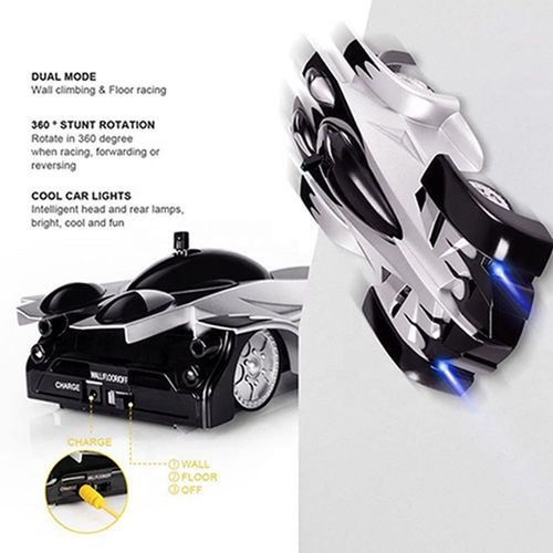 New Zero-Gravity Charging Remote-Controlled Car 360-Degree Rotation Stunt Car Wall-Climbing Toy with Headlights Children's Remote Control