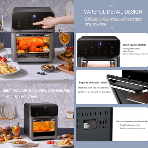 20L High-Quality Multifunctional Commercial Smart Home Toaster and Air Fryer with Oven Gloves