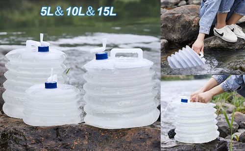 Outdoor Picnic Hiking Camping Car Portable Accessories Folding Bucket Folding Water Tank with Tap