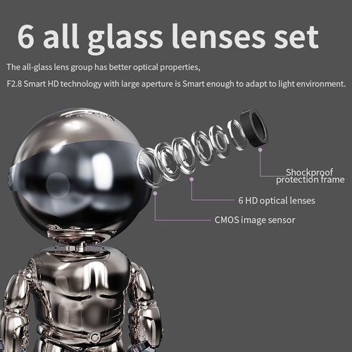 High-quality cute robot security CCTV camera 1080P intelligent IP motion tracking robot WiFi network camera