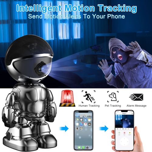High-quality cute robot security CCTV camera 1080P intelligent IP motion tracking robot WiFi network camera