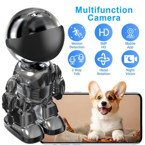 High-quality cute robot security CCTV camera 1080P intelligent IP motion tracking robot WiFi network camera