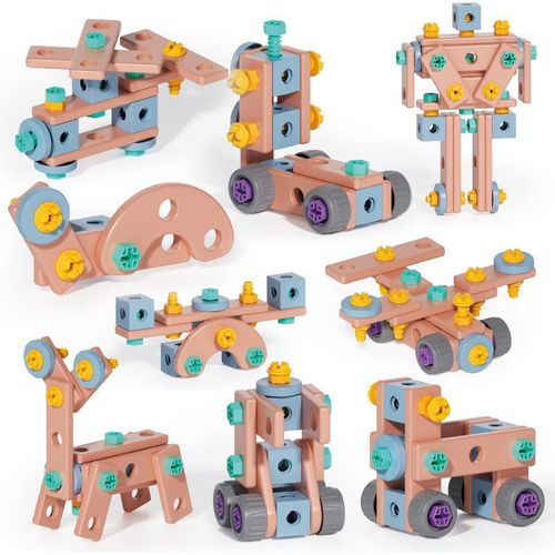 DIY Montessori Educational Toys for Children: Hippo Tool Assembly Set with Electric Drill Early Learning Building Kit