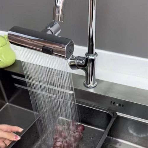 Popular digital display basin faucet hot and cold water bathroom household all-copper lift pull basin faucet