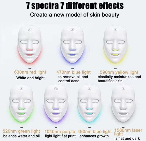 Wireless 7-Color LED Photon Therapy Skincare Device for Anti-Aging, Skin Rejuvenation, Wrinkle Reduction, and Facial Masks