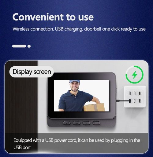 X8 Waterproof Video Doorbell with Indoor Screen, Pairing-Free Home Surveillance, Video Intercom, HD Night Vision, Snapshot Capture
