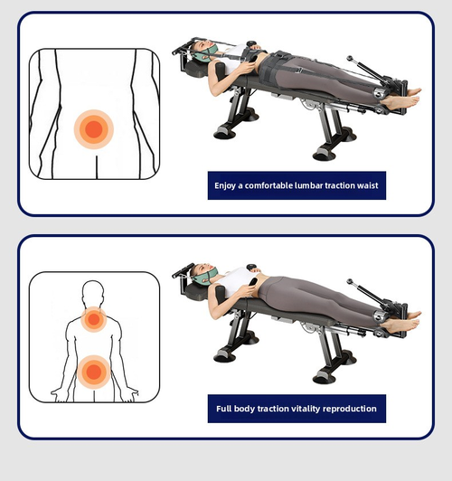 Electric Traction and Stretching Device: Inclined Flat-Leg Training Bench — Orthopedic Traction Bed for Cervical and Lumbar Spine Decompression and Relaxation