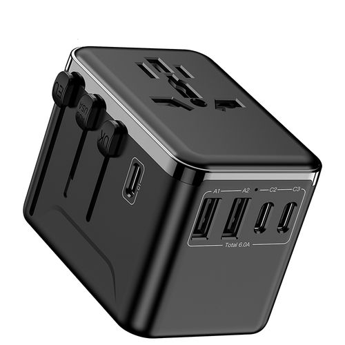 35W Fast Charger Universal Travel Adapter Multi-Socket Travel Plug Adapter International Plug