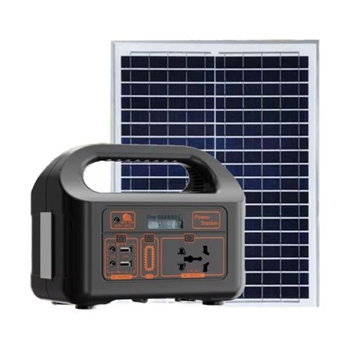 Portable 150W Power Station with Lithium-Ion Battery and Solar Panel, 220V Plug for Outdoor Wireless Charging