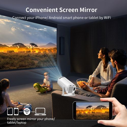 Mobile Wireless Screen Mirroring HD 1080P Home Theater Projector