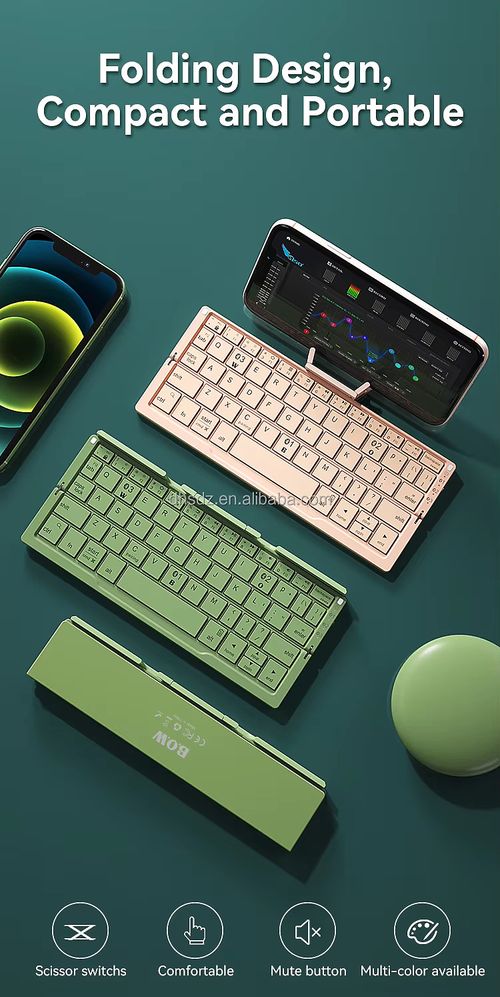 Mini tri-fold Bluetooth keyboard