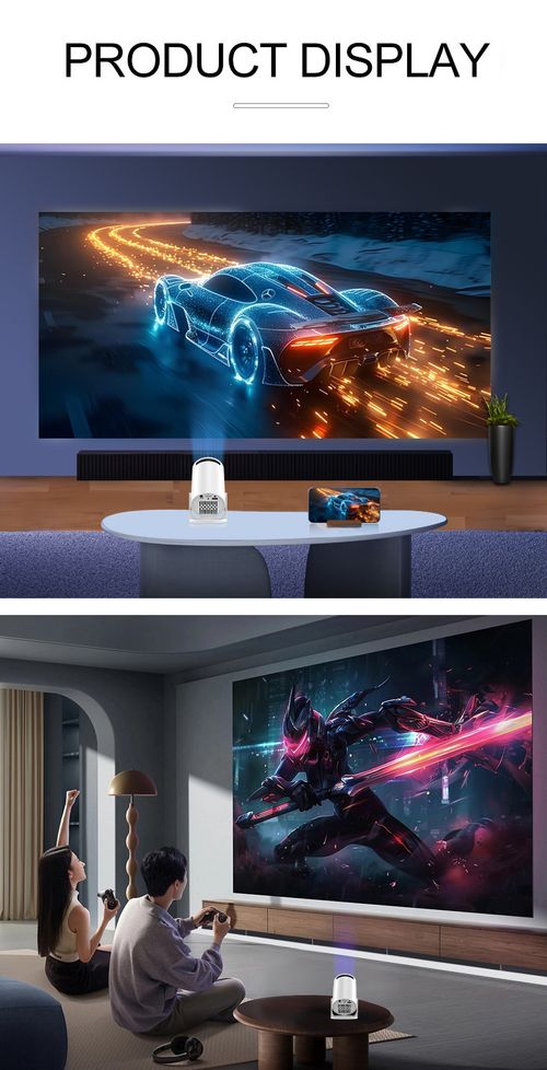 Mobile Wireless Screen Mirroring HD 1080P Home Theater Projector