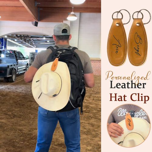 🤠 Personalized Leather Hat Clip – Your Hat, Your Name, Your Style