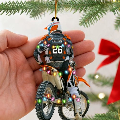 Personalized Dirt Bike Christmas Ornament