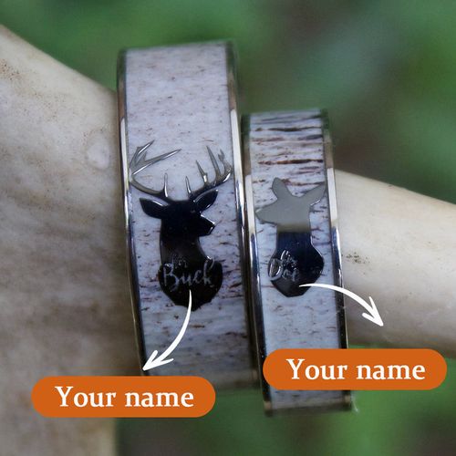 Customized Text Couple Rings