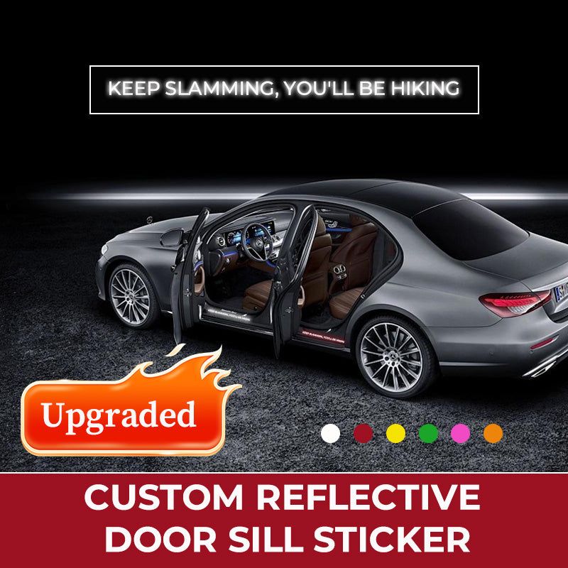 Upgraded Custom Reflective Door Sill Sticker