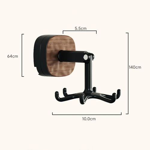 🔥💪Reusable Suction Cup 360° Rotatable Kitchen Hook No Drill Utensil Hanging Rack