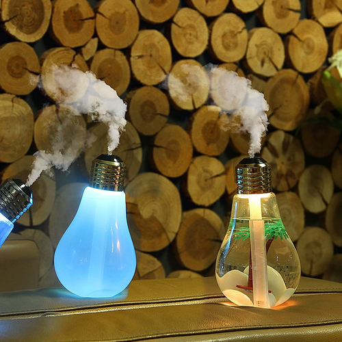 💡💡💡Air humidifier USB high mist sprayer for home, office, desktop, colorful light bulb